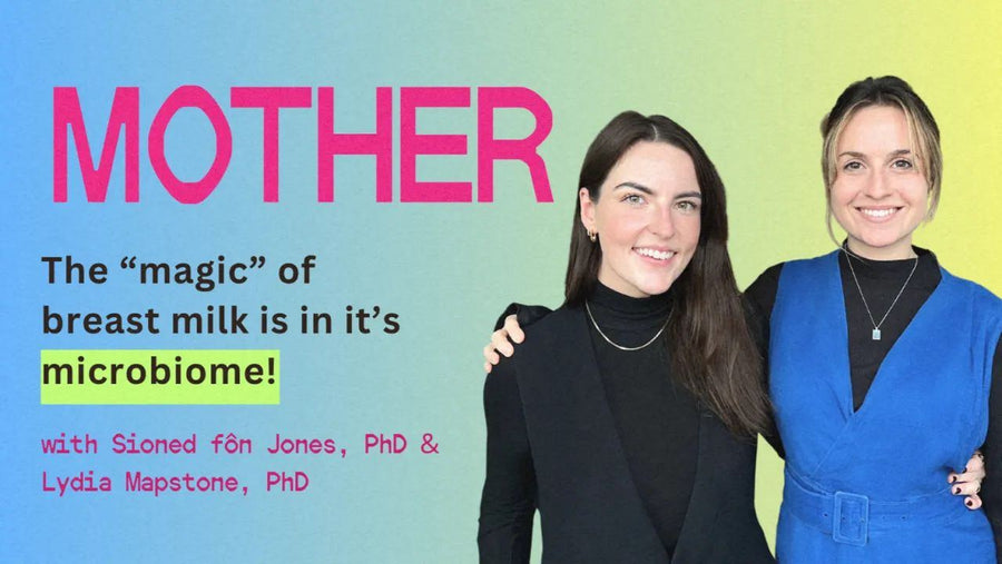 MOTHER podcast artwork with Dr Sioned Fôn Jones and Dr Lydia Mapstone