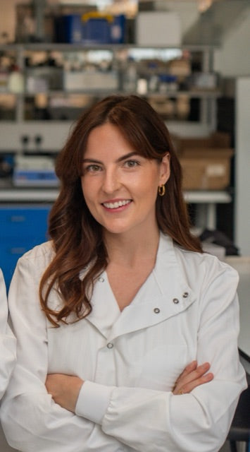 Dr Sioned Jones, Booby Biome co-founder, in the lab