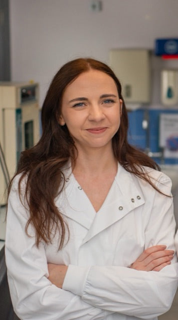 Dr Tara O’Driscoll, Booby Biome co-founder, in the lab